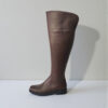 Γυναικεία Δερμάτινη Ανατομική Over Knee Μπότα με Φερμουάρ brown