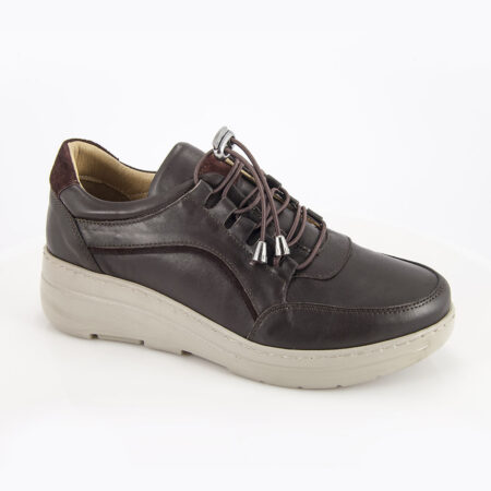 Γυναικείο Δερμάτινο Ανατομικό Sneaker – Safe Step 23302 brown